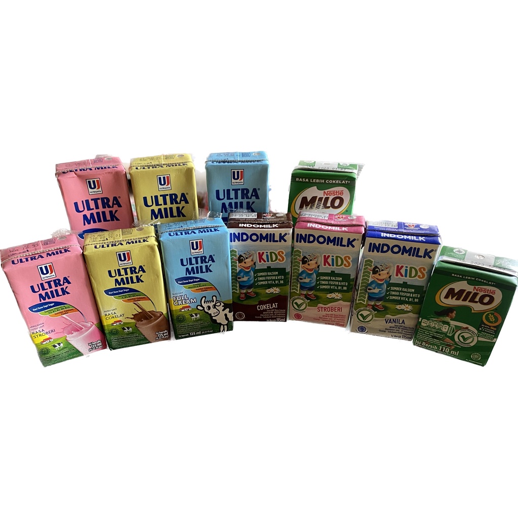 SUSU ULTRA 125 ML COKLAT - STROBERI - FULL CREAM 125 ML &amp; 200 ML