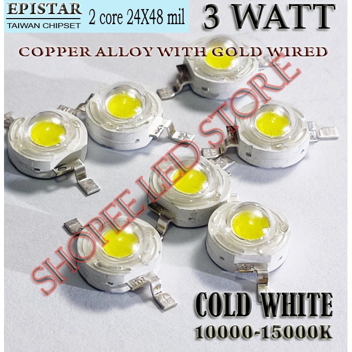 HPL 3 WATT GENUINE EPISTAR CHIPSET LED COLD WHITE 10000-15000K