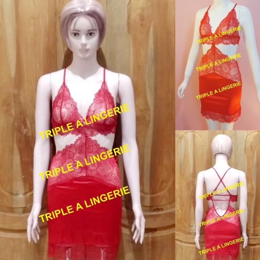 Sexy Lingerie Murah Baju Tidur Wanita Seksi Baju Haram TA0955 Merah