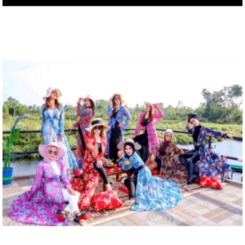 Gamis cardigan import//gamis Nagita//cardigan bunga//simpelll