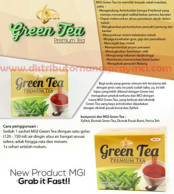 Mgi Green Tea New Produk Mci Dijamin Asli Indonesia