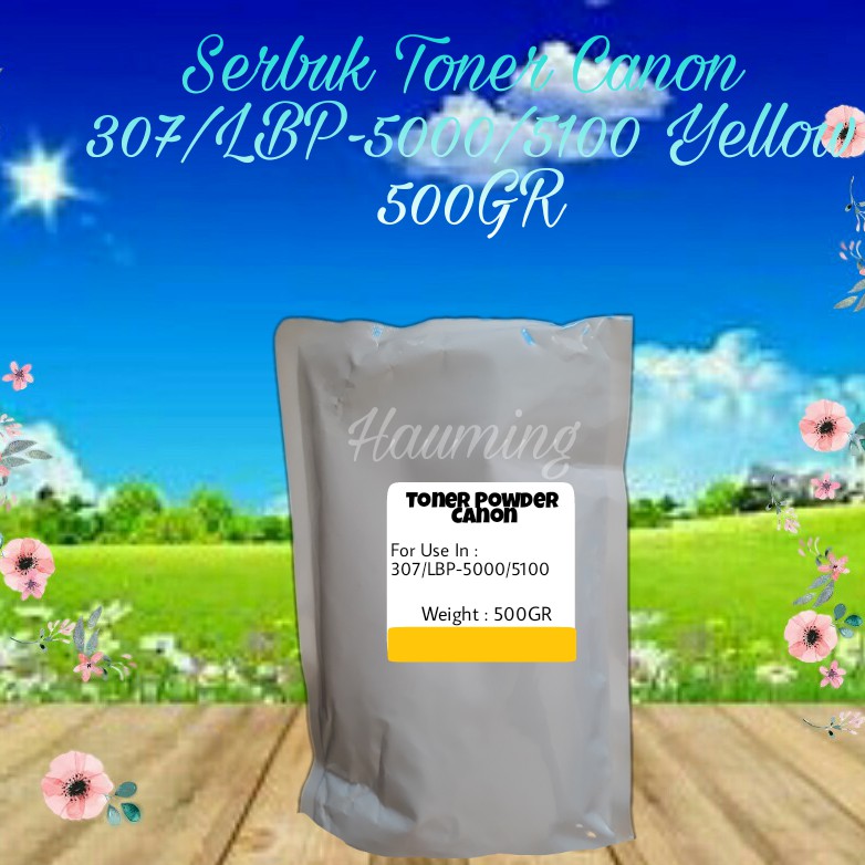 Serbuk Toner Canon CRG-107 307 707 CRG307 CRG707 LBP-5000 5100 LBP5000 LBP5100 Yellow 500gr