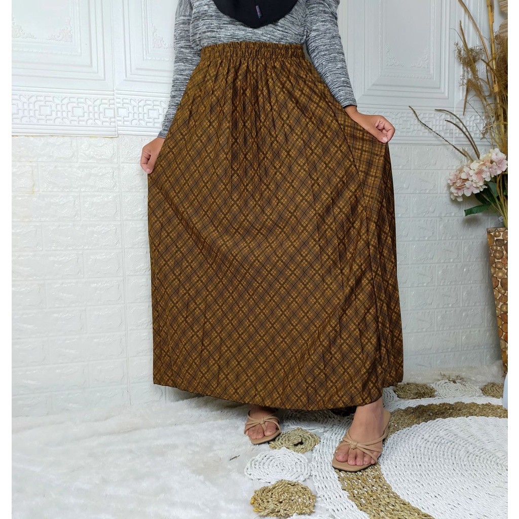 ROK PLISKET KLOK MOTIF TARTAN/ROK PLISKET SPANDEK WOL TARTAN