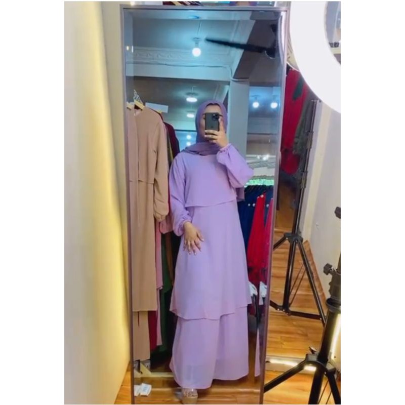 Gamis Malaysia Layer Lilac