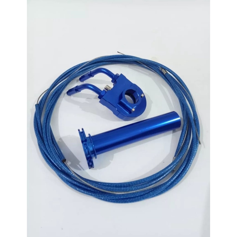 paket gas spontan slongsong CNC+2pcs L gas CNC+2kabel gas serat karbon 190cm universal semua motor