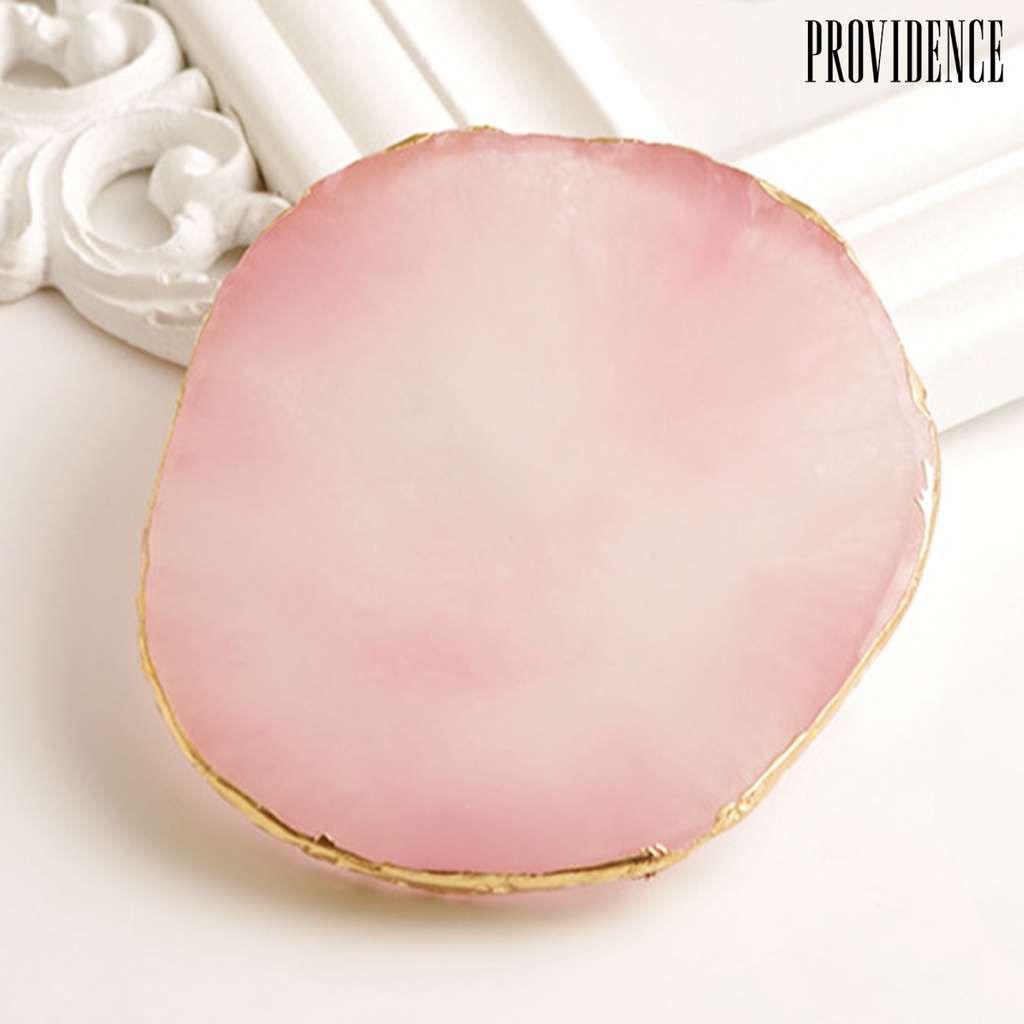 Providence Palette Translucent Irregular Pattern Anti-breakable Natural Resin Aureate Edge Palette For Home