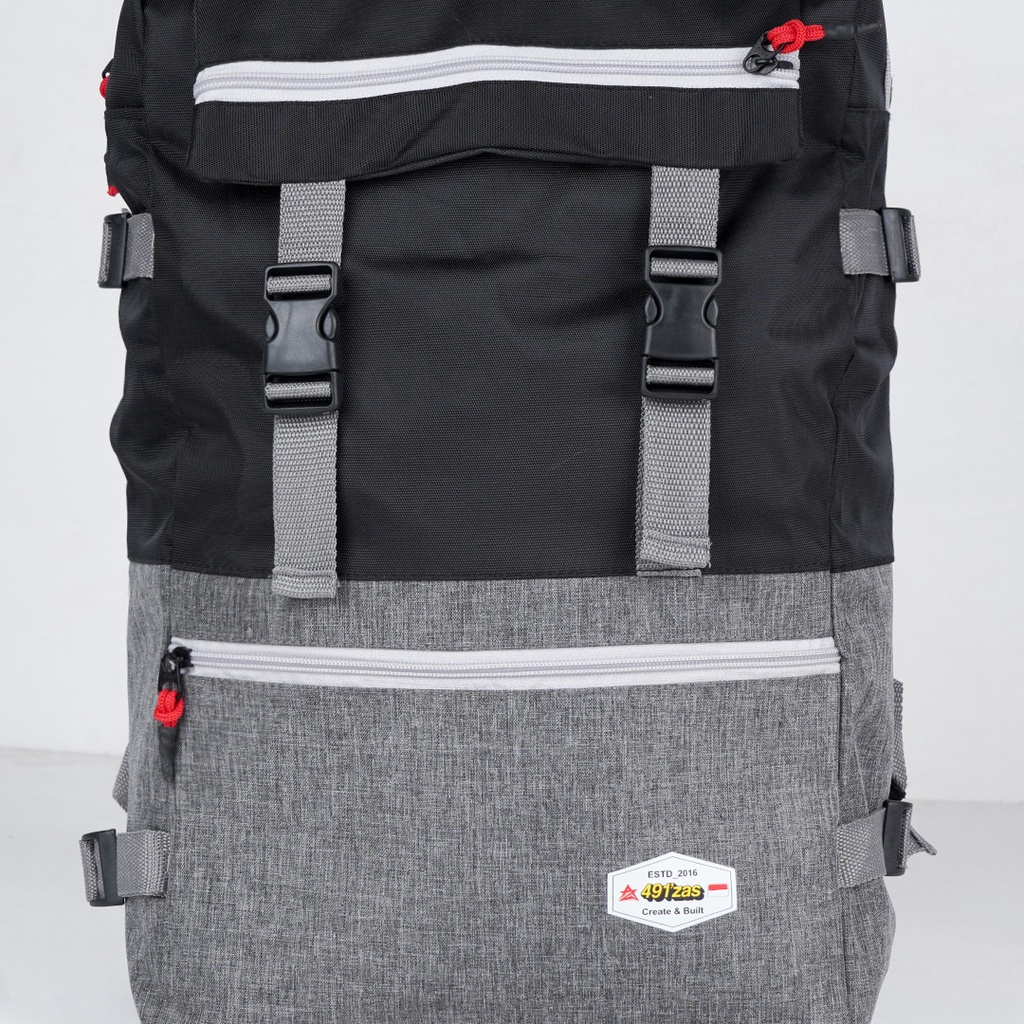 Tas Ransel Laptop Waterproof Backpack Pria Wanta (FREE COVER ANTI AIR) - 491`zas, bahan codura nylon denim