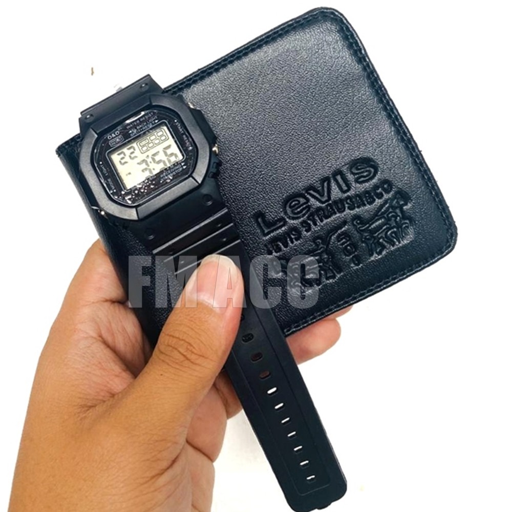 PROMO Dompet Pria Gratis Jam Tangan Pria Keren Terbaru Harga Grosir