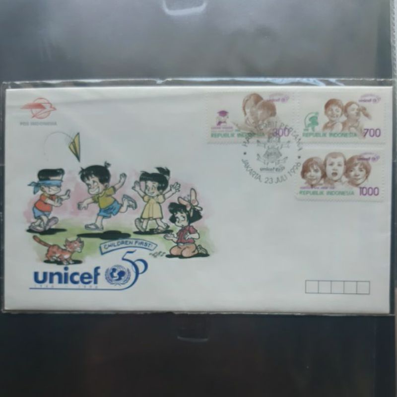 

SHP Unicef Juli 1996 1 sampul prangko