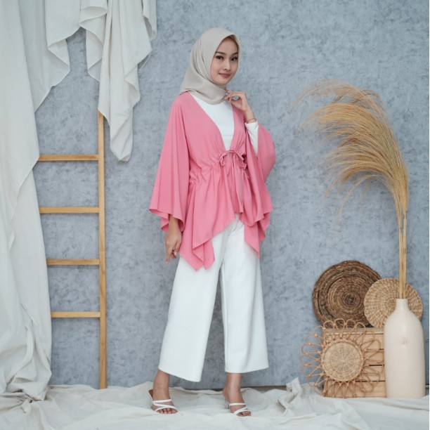 CARDIGAN OUTER OUTWEAR TALI SERUT BASIC POLOS KARDIGAN OVERSIZED WANITA SIERRA JAYA HEBAT