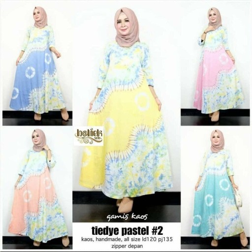 Gamis Kaos Pelangi Gitsya Ori Ziray Batik Jumbo Premium