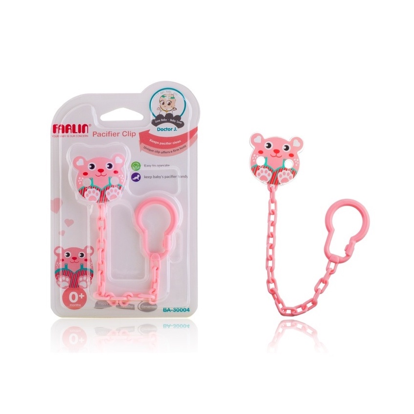 [PROMO] Farlin Pacifier Clip Pink Penjepit Empeng Bayi