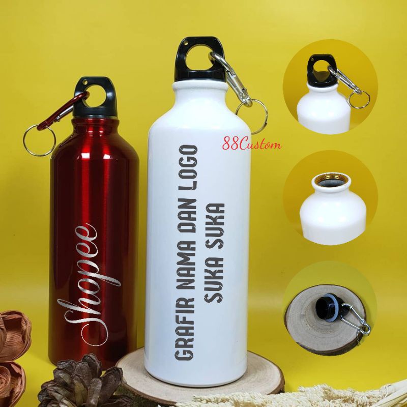Botol Minum Sport 750ml Custom Desain Sendiri free Grafir Nama dan Cetak Poto