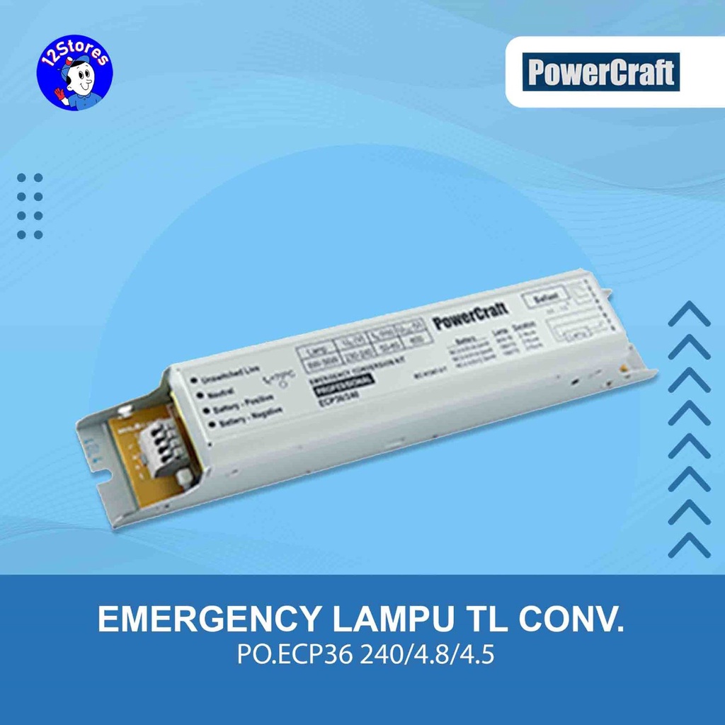 POWERCRAFT Emergency lampu TL Conventional