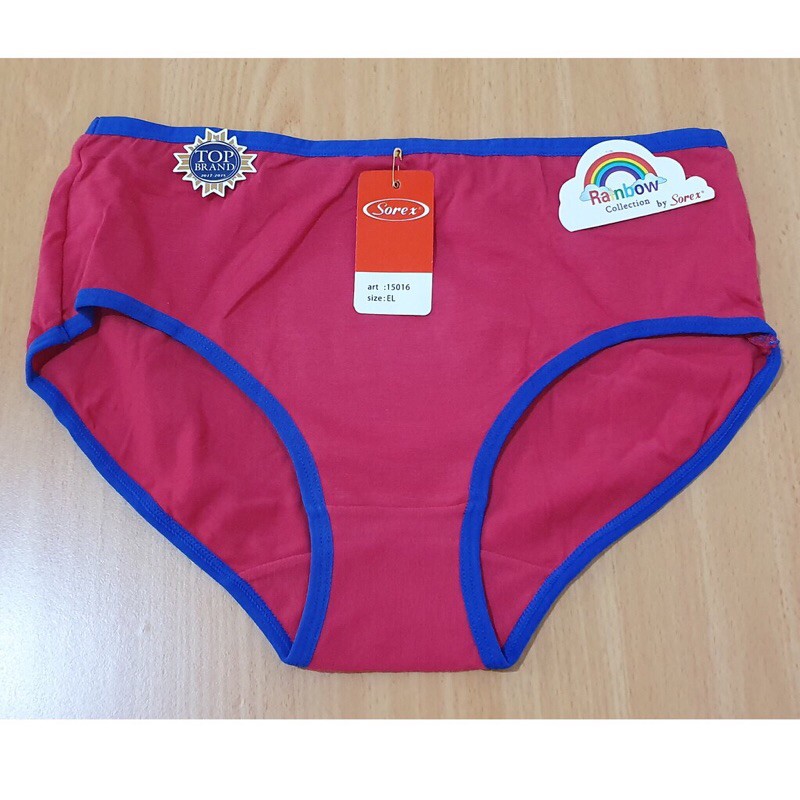 Celana Dalam / Underwear / CD ANAK REMAJA-Wanita Sorex Rainbow 15016 BAHAN KATUN HALUS TOP BRAND