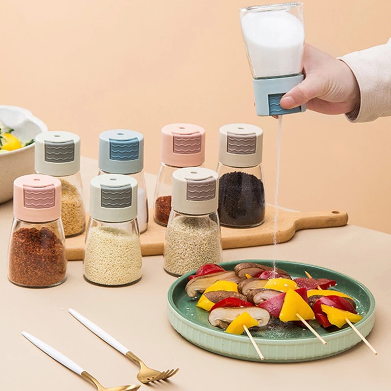 Botol Dispenser Garam / Bumbu Masak Bahan Kaca Transparan Ukuran 180ml