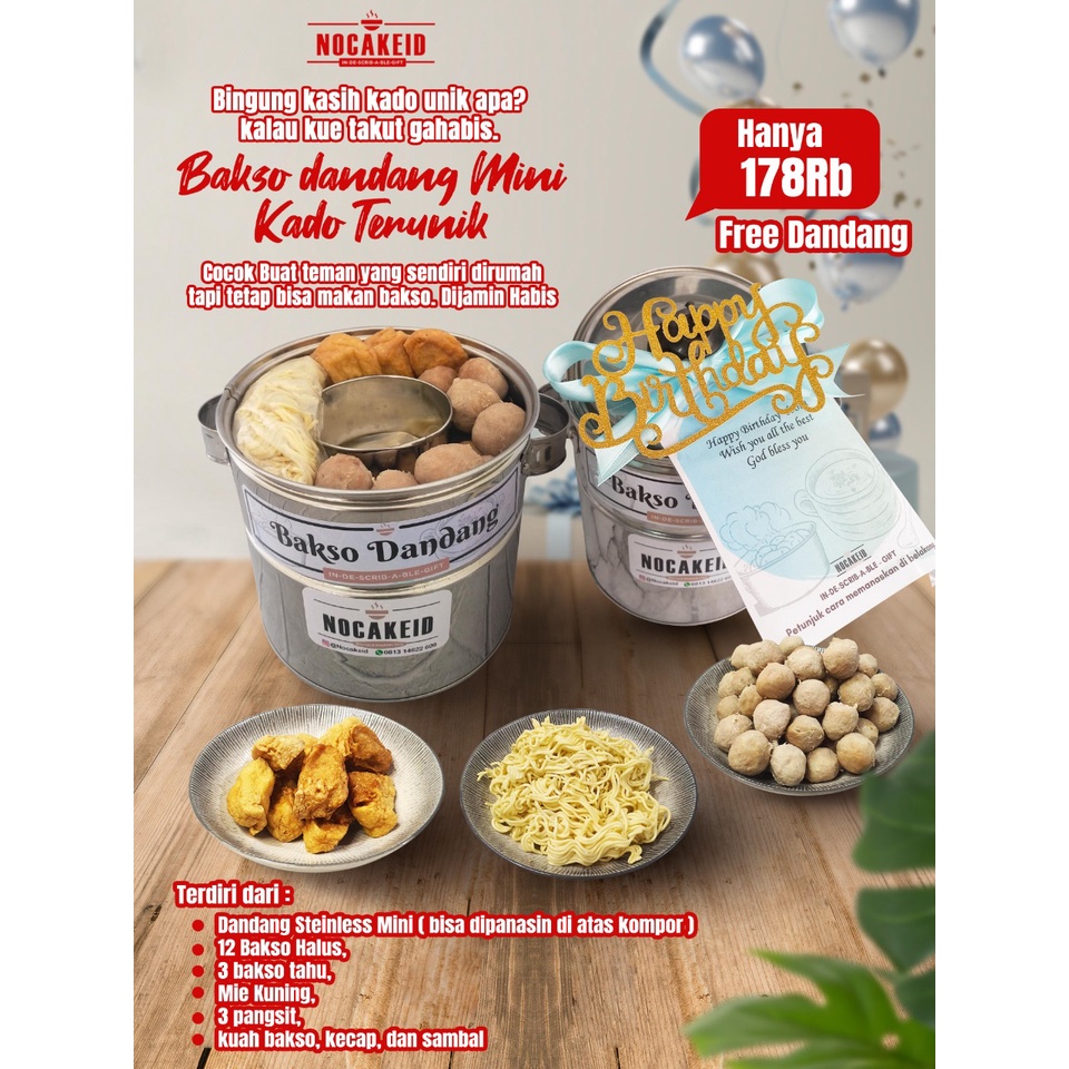 

Promo 7.7 New Bakso dandang Mini , hadiah ulang tahun, hampers , bakso sapi frozen