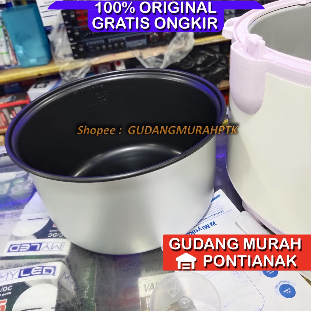 Ricecooker Miyako 509 TS Tipe Baru Putih Pink ANti Penyok ANti Karat magicom penanak nasi