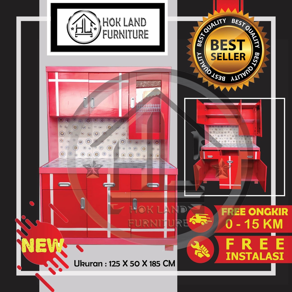 Lemari sayur 3 pintu lemari rak piring dapur minimalis / Lemari Sayur 3Pintu Kayu Multiplek / LS19