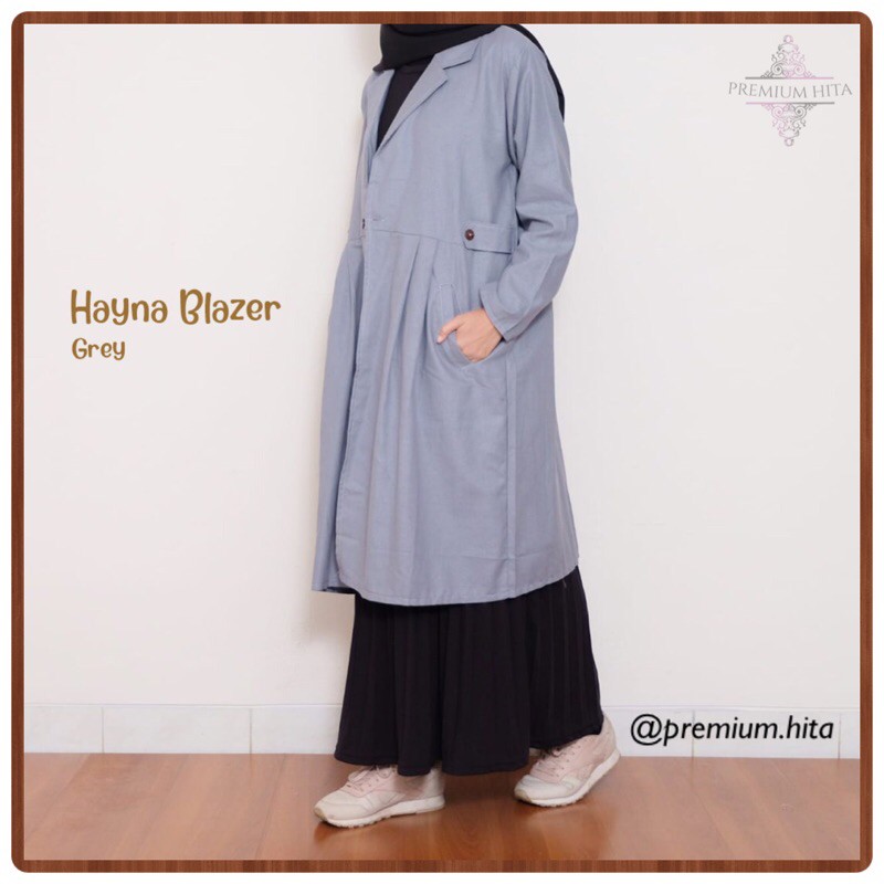 Hayna Blazer - Blazer Panjang Katun Wanita Murah