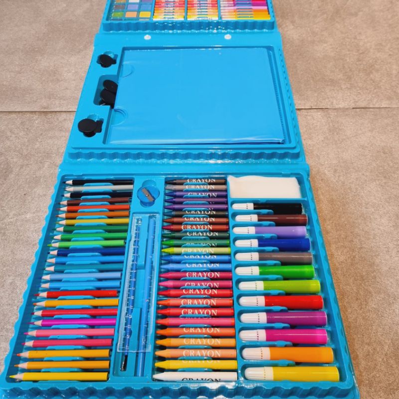 Pensil Warna Set 208pc / Crayon Set / Colouring Set Murah / Pensil Warna Lengkap