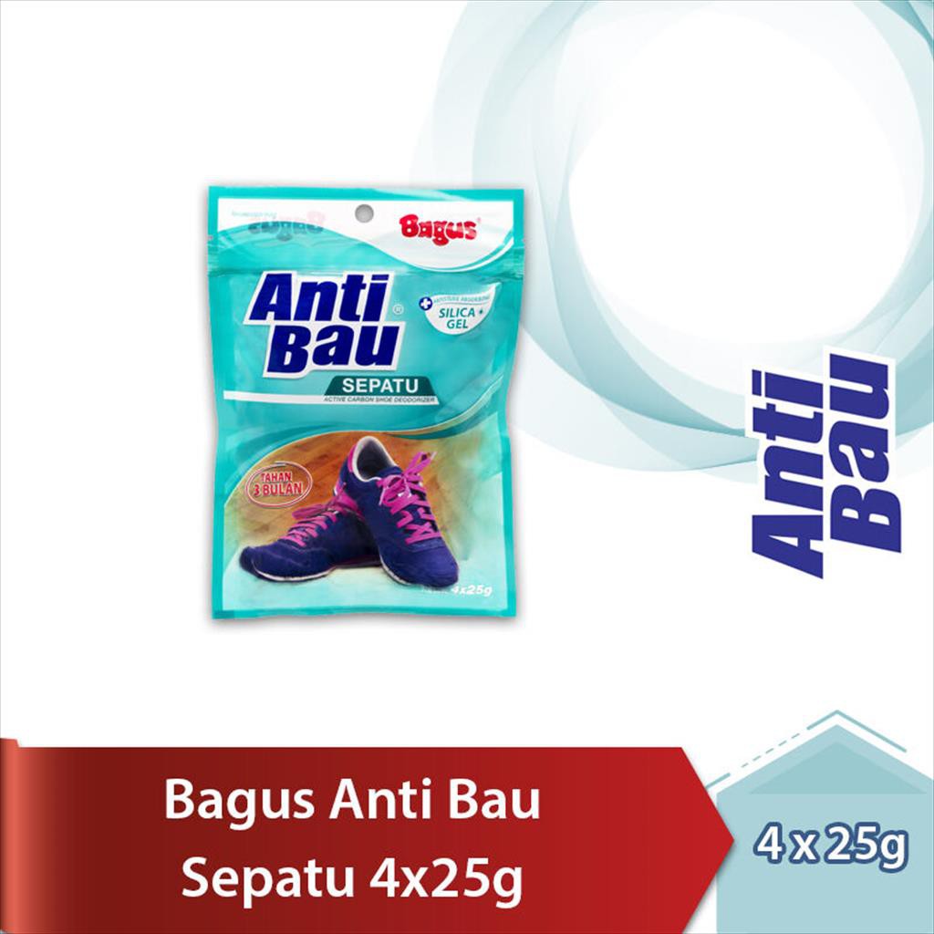 Bagus Anti bau Sepatu 4x25gr penghilang bau tidak sedap serap