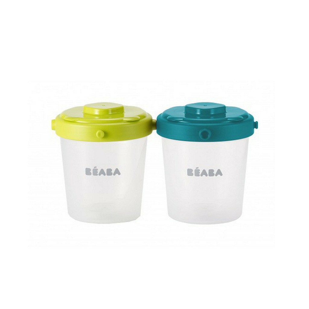 Beaba Set 6 Portions Clip 200ml Wadah Makan Bertingkat