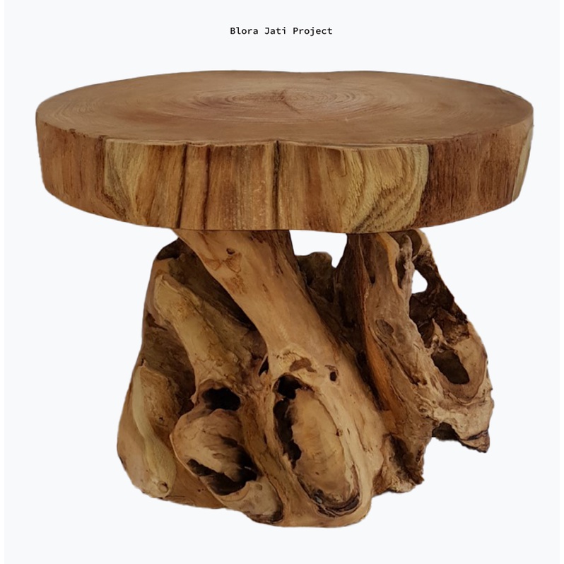 Kursi Jamur Akar Jati / Stool Chair - Type 19