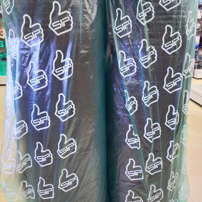 

Ginger- Buble Wrap Merk SIP 125 cm X 50 m_Hitam