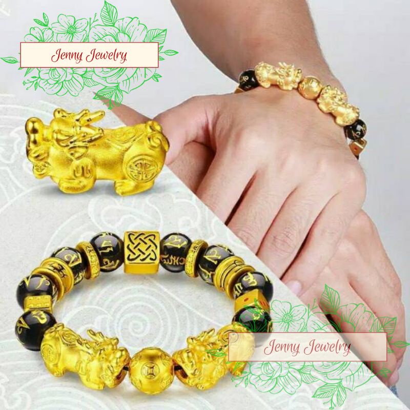 GELANG KEBERUNTUNGAN PIXIU jilin LAPIS EMAS 24K