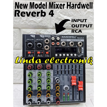 MIXER HARDWELL REVERB 4 REVERB4 4 CHANNEL ORIGINAL