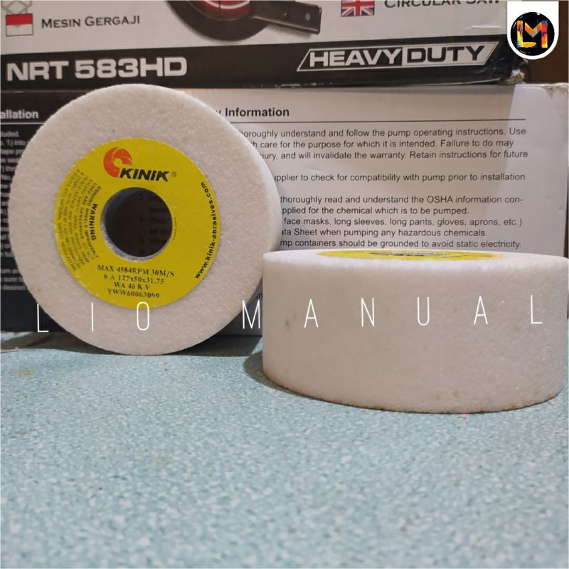 batu gerinda mangkok 5 inch kinik WA 46 KV 127 x 50 x 31.75 mm Grit 45 mata gerinda mangkok 5"