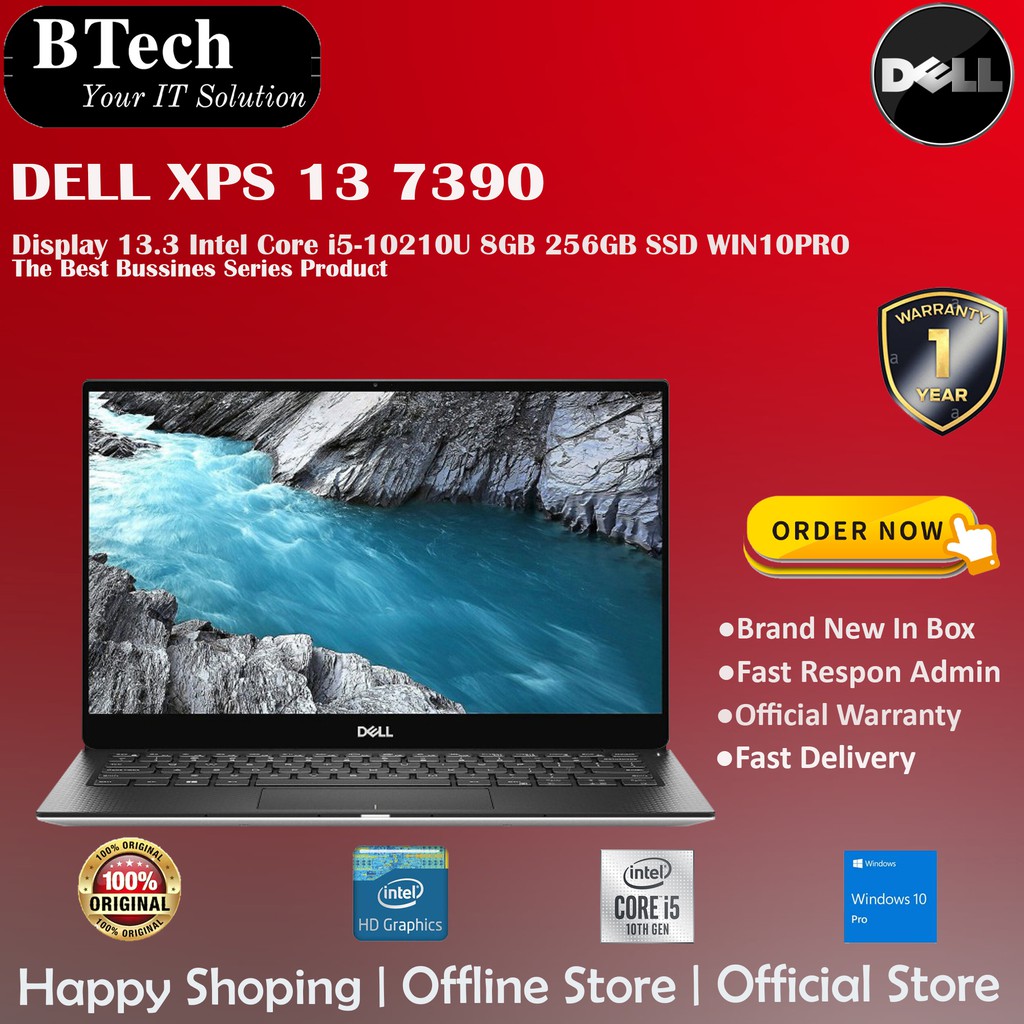 DELL XPS 13-7390 13.3 Intel Core i5-10210U 8GB 256GB SSD WIN10PRO