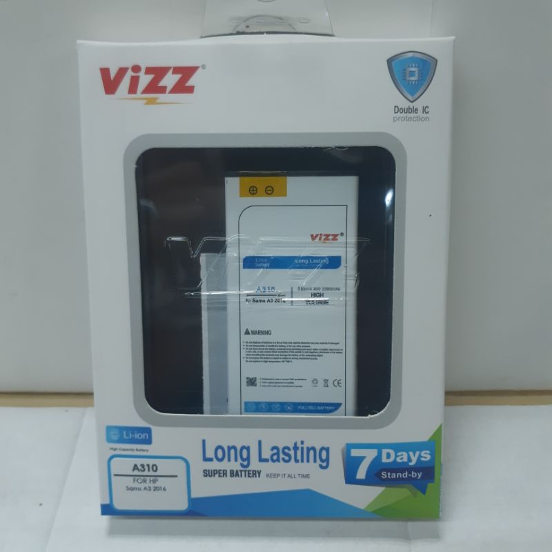 battery baterai batre Dobel power Vizz Samsung  A310 / A3 2016 Capacity: 2300mAh