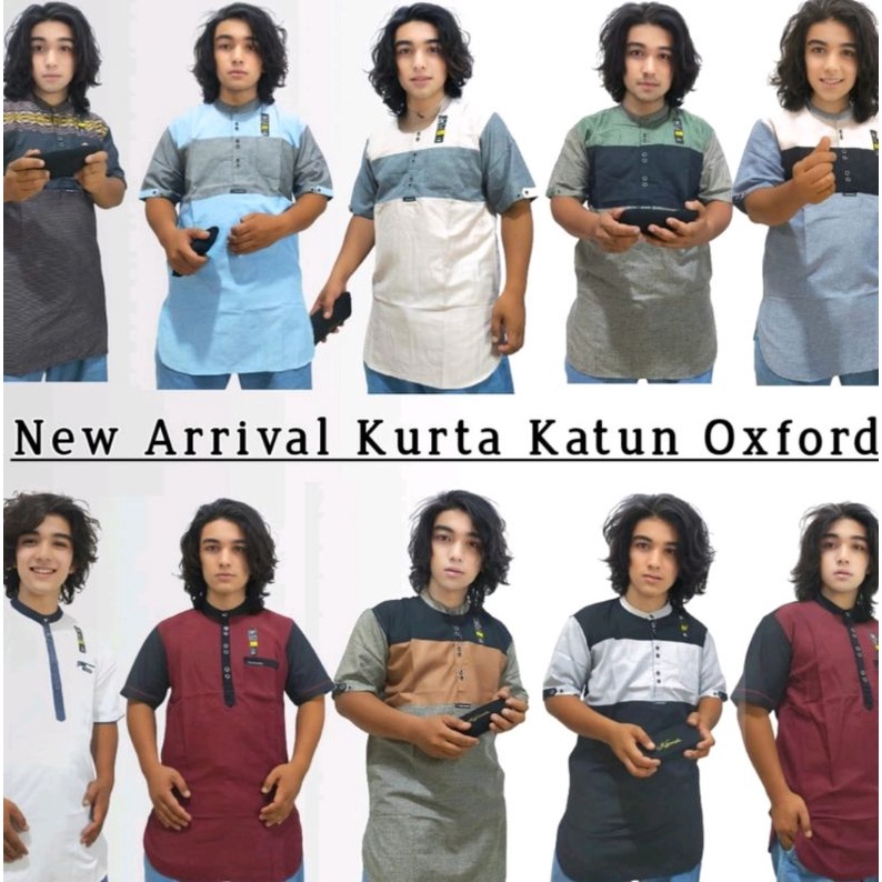 Baju Koko kurta Katun Kombinasi terbaru