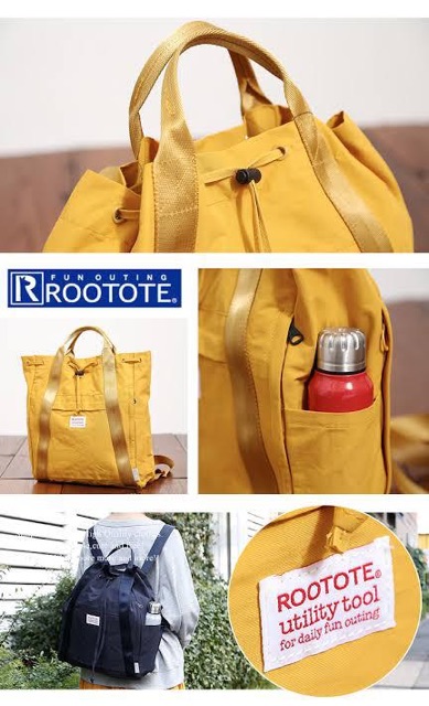 Rootote Backpack / Tas Totebag 2in1