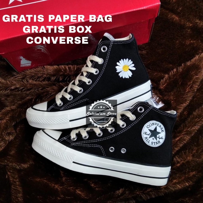 TERBARU CONVERSE PEACE MINUS ONE BLACK HIGH (BISA COD) TERLARIS