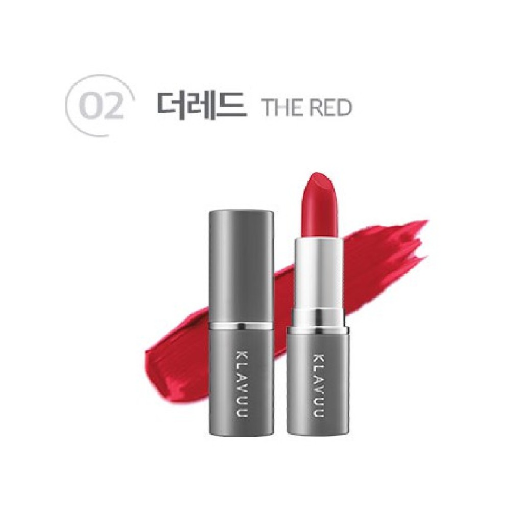 Klavuu urban pearlsation satin lipstick shade the red