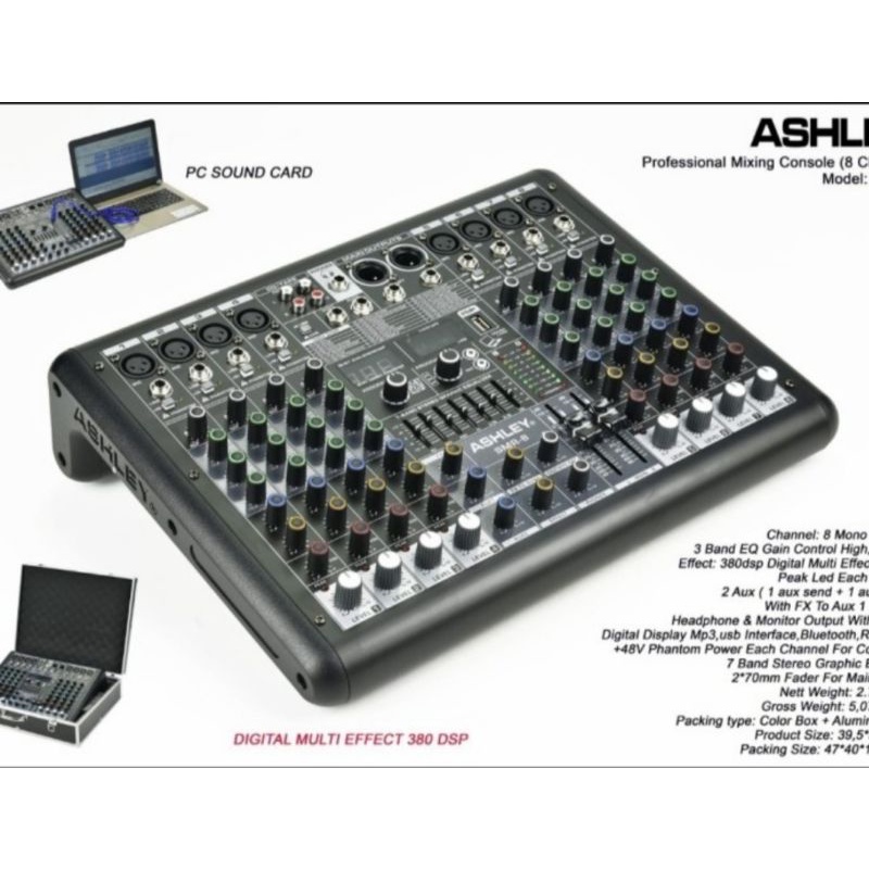 Mixer Audio Ashley SMR 8 SMR 8 (8 channel ) Original Ashley