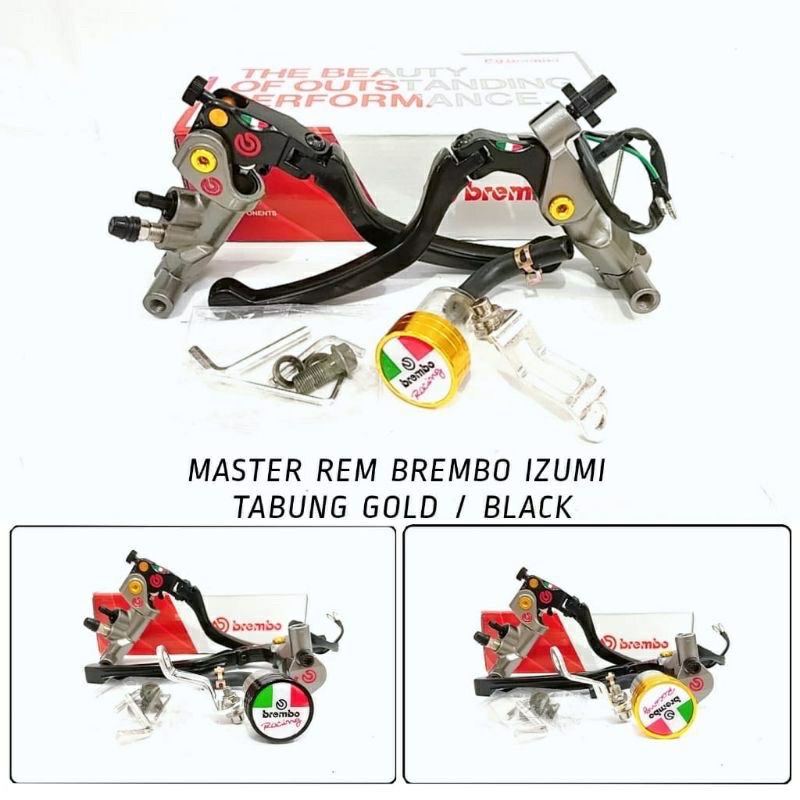 master rem bremb izumi set kanan kiri/master rem easy italy plus duduk spion universal all motor