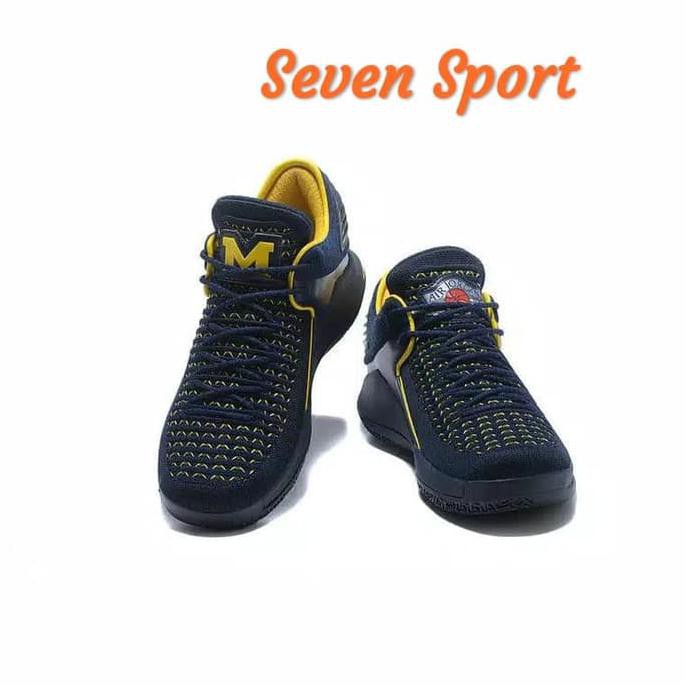 PR00M000 Sepatu Nike Air Jordan 32 XXXII Low Michigan Navy Blue Perfect Kick Murah