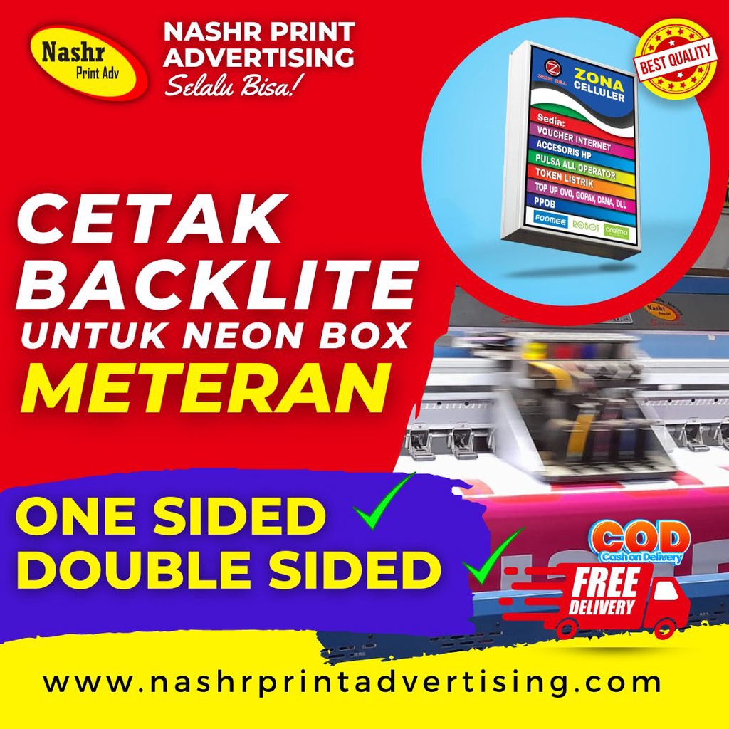 Jual Cetak Backlite Neonbox Meteran Backlite Banner Neonbox