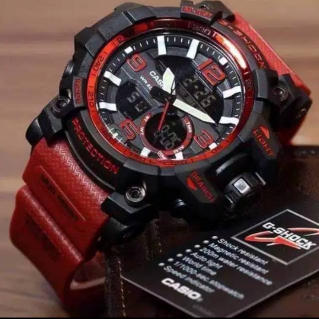 JAM PRIA GSHOCK DUAL TIME MERAH