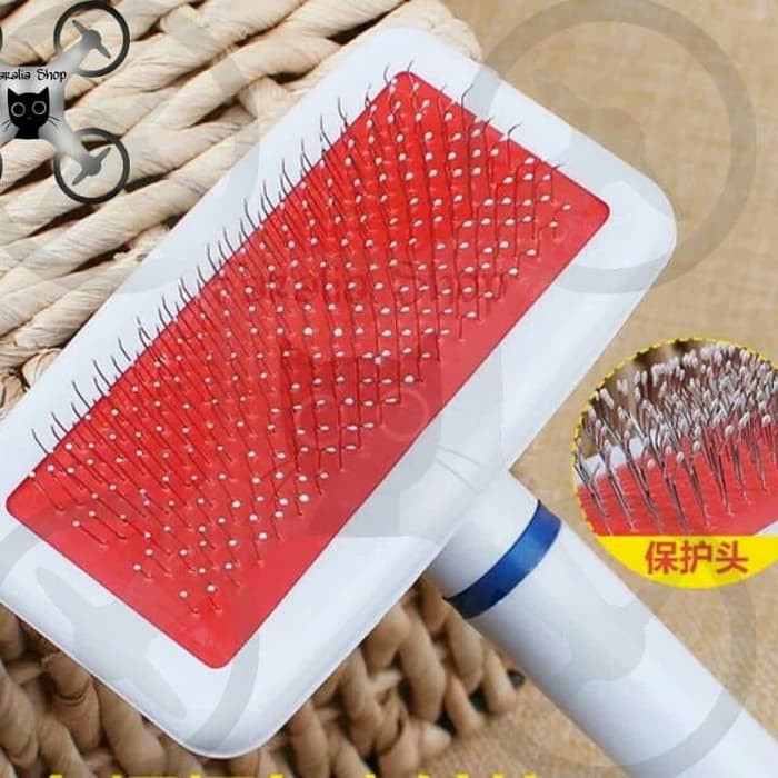 Sisir Sikat Slicker Bulu Rambut Anjing Kucing Pet Cat Dog Pin Brush Grooming Jendul