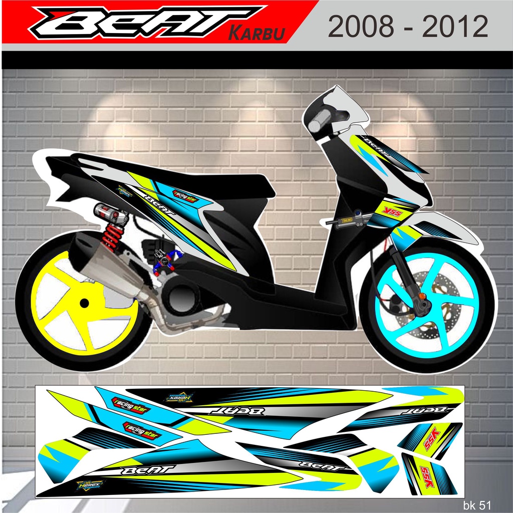 STRIPING  VARIASI BEAT KARBU STICKER STRIPING MOTOR HONDA BEAT KARBU #HONDA BEAT KARBU #HONDA BEAT T