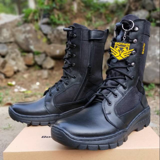 SEPATU PDL BROTRHER SWAT KULIT ASLI SEPATU PDL TNI POLRI SECURITY SATPAM SEPATU BOOTS PRIA WANITA