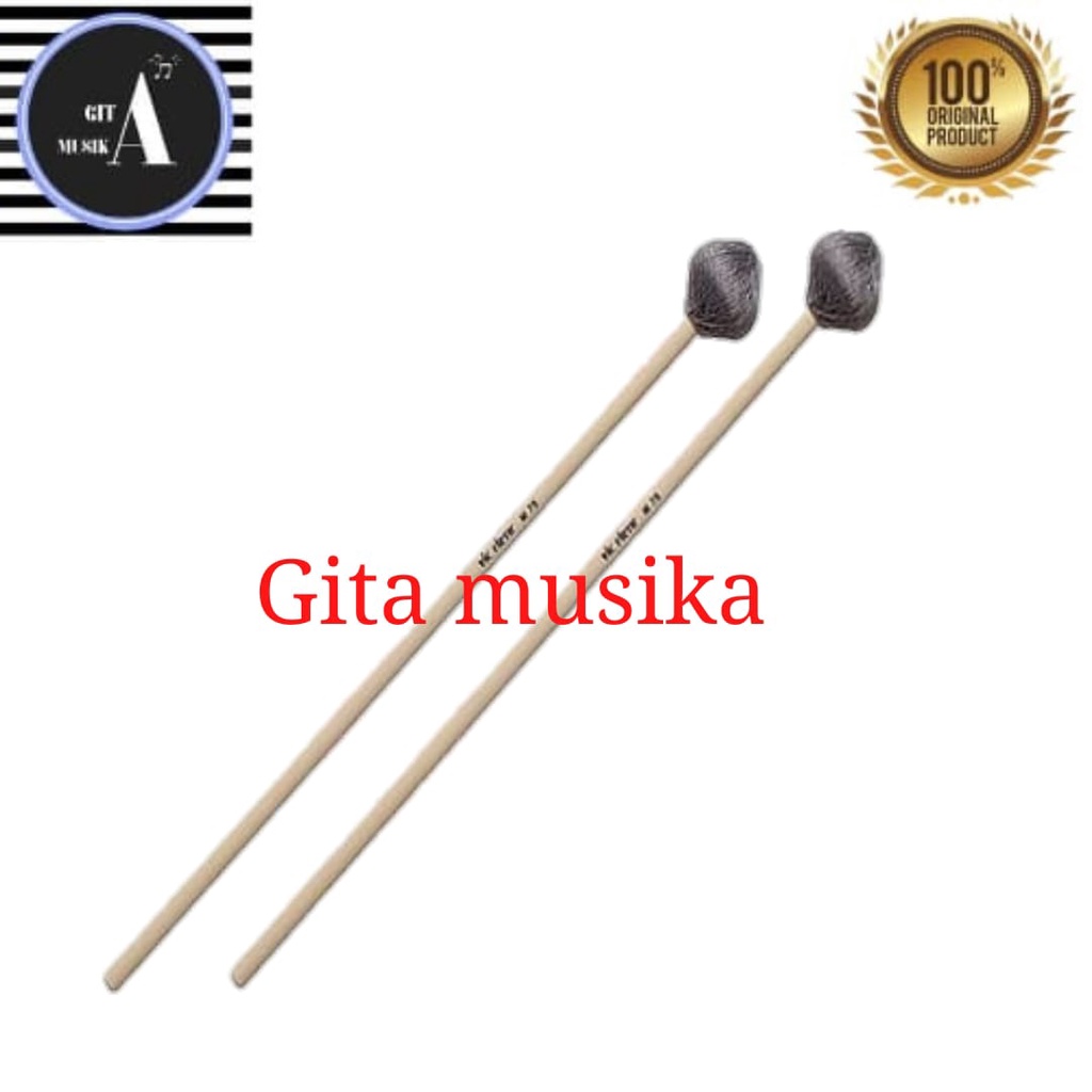 VIBES MALLET VIC FIRTH CORPSMASTER M75 MEDIUM, GREY CORD