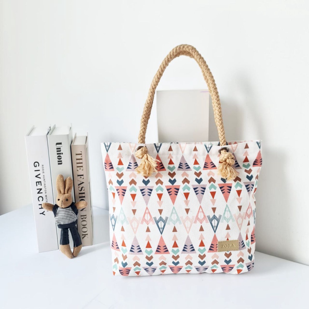 ZORA - Petito - Tote Bag Seri Abstrak &amp; Animals - Tote Bag Wanita