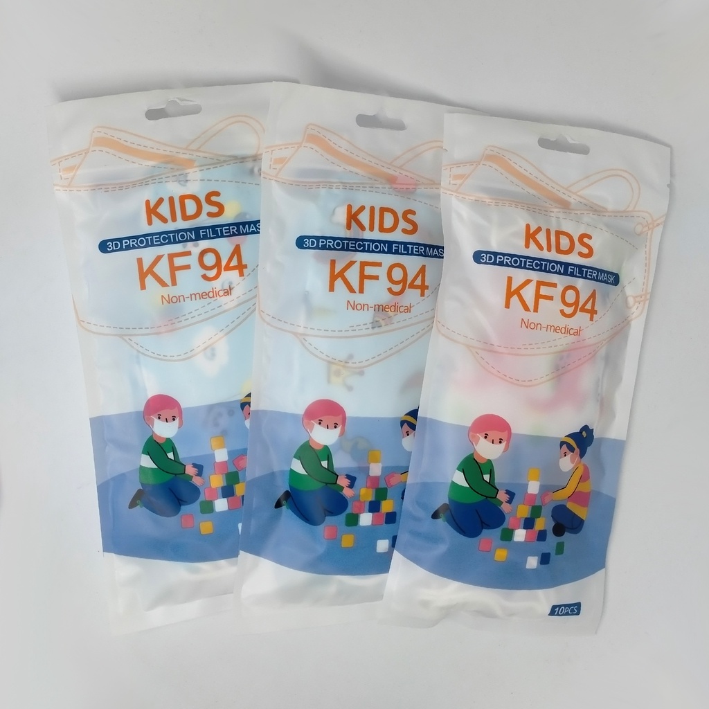 MASKER KF94 ANAK MOTIF MASKER KF94 ANAK MOTIF WARNA ISI 10 PCS Masker Anak model KF94 Non Medis isi 10 pcs per pack