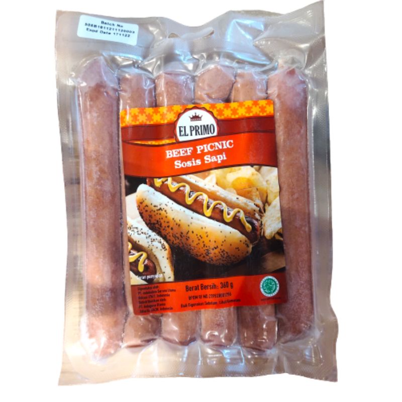 El Primo Sosis Sapi Picnic Sosi (Beef Picnic) 360 g